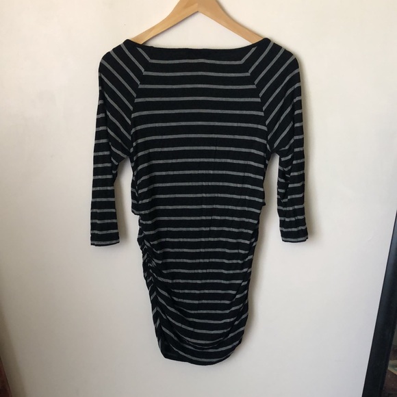 Maternity Striped Three-Quarter Sleeve Shirt - Picture 3 of 6
